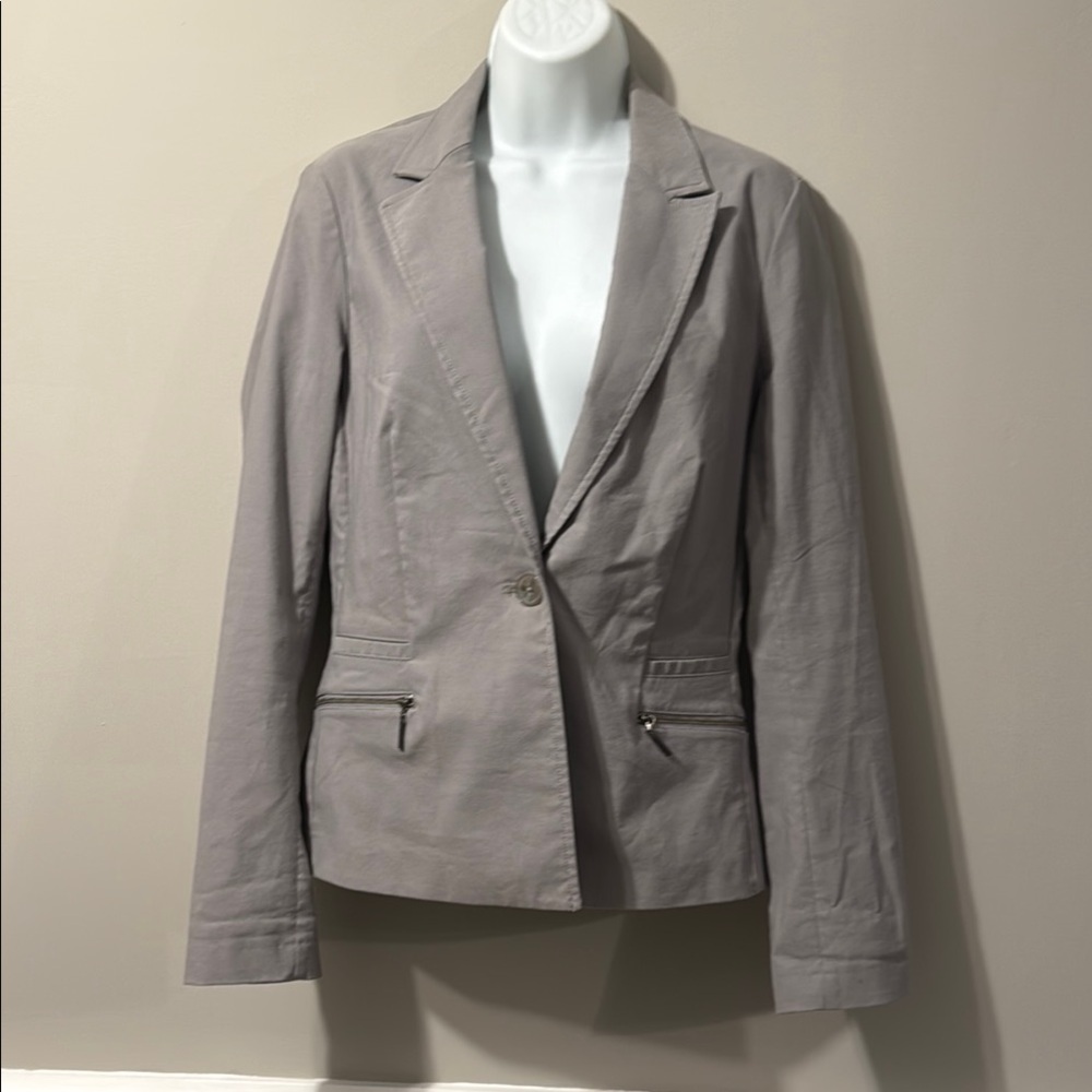 Mexx Gray Tailored Blazer with Notched Lapels